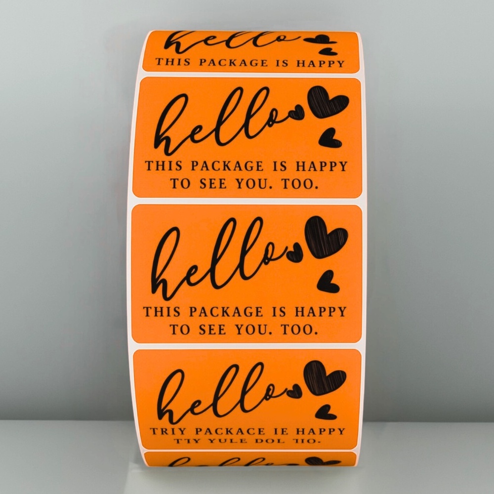 Hello this package is happy to see you too sticker | 8 COLORS TO CHOOSE FROM - Picture 7 of 11
